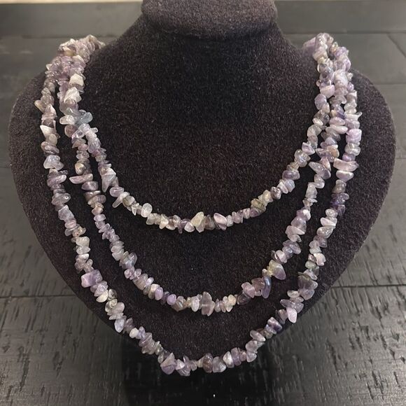 Source Unknown Jewelry - Vintage Native America Indian Jewelry Amethyst Chip Navajo Necklace Southwestern